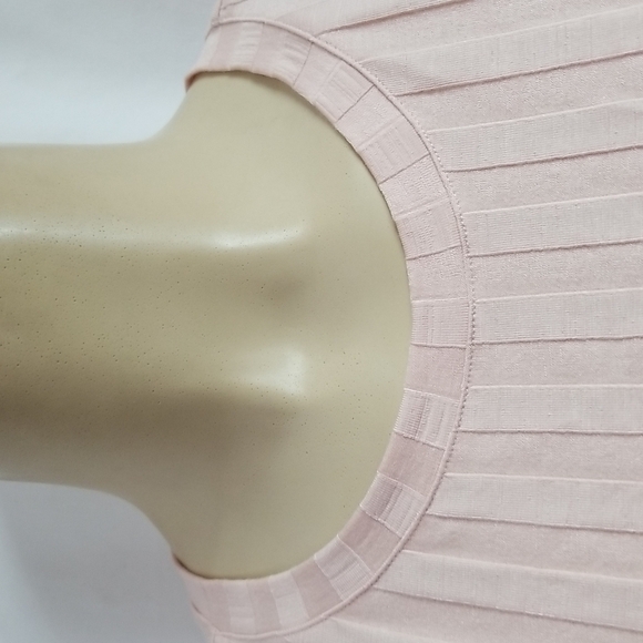 NEW EILEEN FISHER RIBBED SLEEVELESS BALLET-NECK TOP IN PINK/ PEACH - Picture 8 of 8
